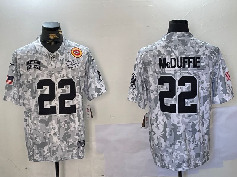 Men Kansas City Chiefs #22 Mcduffie Nike Arctic Camo 2024 Salute to Service Limited NFL Jersey style 2->kansas city chiefs->NFL Jersey